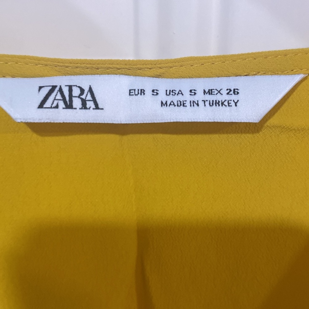 New Zara yellow blouse top shirt - Picture 4 of 5